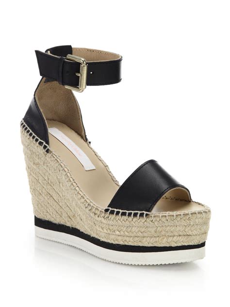 see by chloe espadrilles black|chloe espadrille wedge sandal.